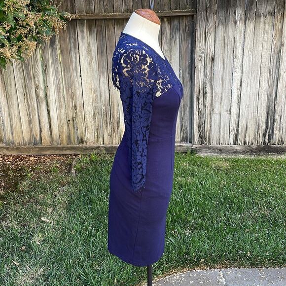 Lulu's Navy Blue Lace Open Back Dress Women's Size Small NWT - Picture 9 of 12